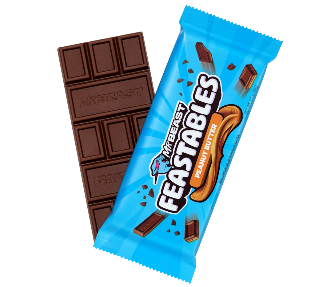 Feastables MrBeast Peanut Butter Crunch Chocolate Bar, 60g