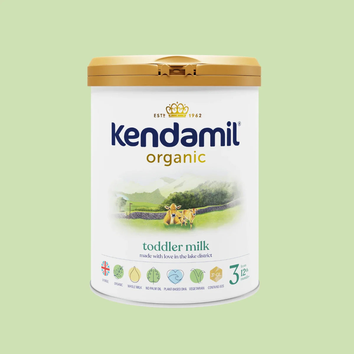 Kendamil Organic Toddler Milk 12+ Months, 800g